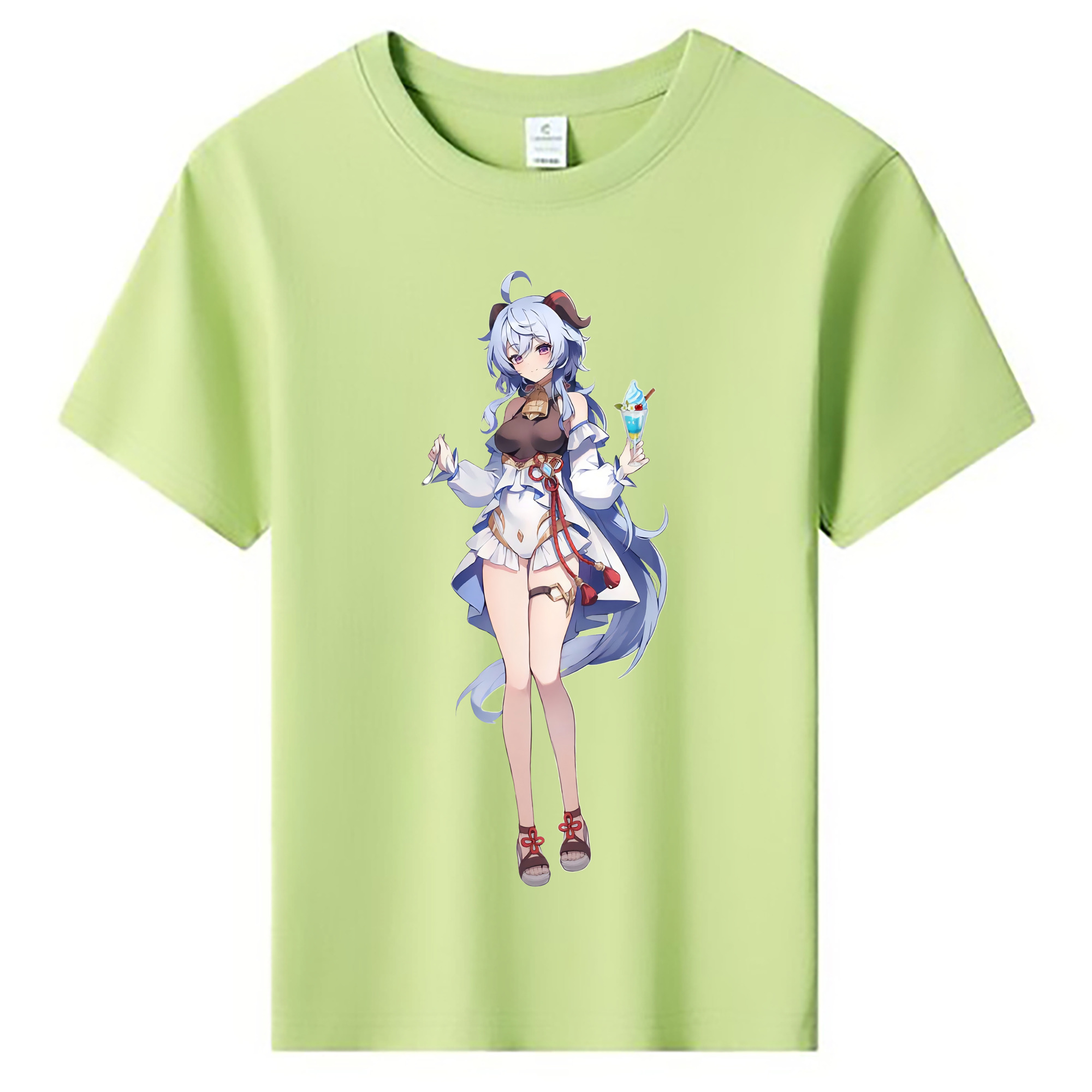 げんし神 甘雨 かんう genshin Ganyu 綿100％キッズTシャツ（フロントプリント）